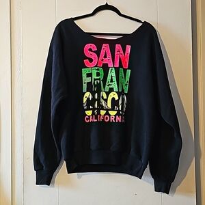 Vintage San Francisco Sweatshirt - Off-the-Shoulder Style